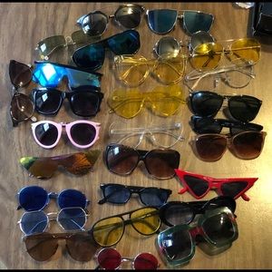 Lot of sunglasses